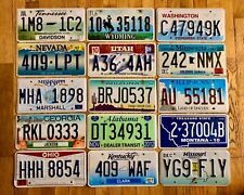 Set of 15 Colorful/Graphic License Plates From 15 Different States picture