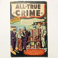 ALL-TRUE CRIME #27 1948 GA VIOLENCE ELECTRIC CHAIR ART KEY PRE-CODE ATLAS COMIC picture