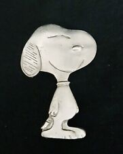Pewter SNOOPY Charlie Brown Peanuts Dog Silver Metal Figurine Jacket Hat Pin H picture