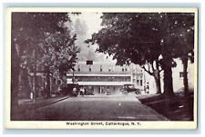 c1930's Washington Street View Building Cars Cattaraugus New York NY Postcard picture