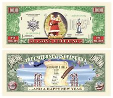 Seasons Greetings 50 Pack Christmas Collectible Novelty 1 Million Dollar Bills picture