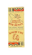 Apache Cafe Las Vegas Nevada Vintage Matchbook Cover picture