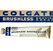 Colgate Brushless Shaving Cream 1950s NOS With Box Beauty Collectible E36 picture