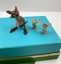 Vintage Hagen Renaker Miniature Figurine Mama Kangoroo & Baby Chihuahua Dog picture