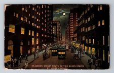 Chicago IL-Illinois, Dearborn Street North Of Van Buren, Vintage c1913 Postcard picture