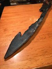 Short sword/Machete Blued, Tempered, made from mower blade, Hickory handle picture