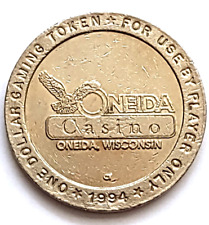 Casino $1.00 Gaming Token 1994 Oneida Wisconsin Sovereign Nation Of The Oneida picture
