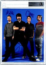 FOO FIGHTERS Band Dave Grohl, Taylor Hawkins +2 Signed 8x10 Photo BAS Slabbed picture