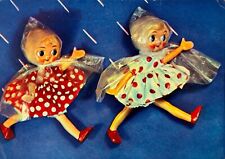 1968 Toys Dolls Walk Girls Rain Postcard Unposted Children card picture