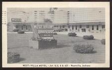 Postcard WESTVILLE Indiana/IN  West-Villa Motel Motor Court view 1950's picture