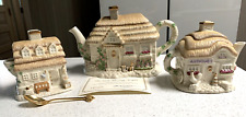 New Lenox Ivory China Irish Blessing Teapot, Sugar And Creamer Set COA picture