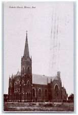 1911 Exterior View Catholic Church Building Muncie Indiana IN Vintage Postcard picture