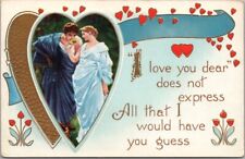 Vintage 1910s Whitney VALENTINE'S DAY Embossed Postcard 