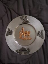 Vintage Schohaus Genuine Pewter Bolivia Decorative Plate Wall Decor8 diameter picture