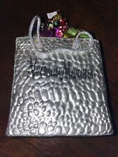 New Neiman Marcus Limited edition Silver Shopping Bag Ornament RARE picture
