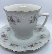 Floral Tea Cup and Saucer Gold Rim by Allied Design picture
