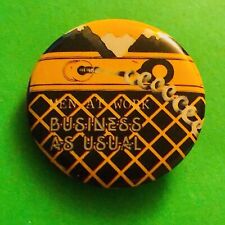 MEN AT WORK band Pin Vintage 80s Business As Usual 1980s Pinback button Badge picture
