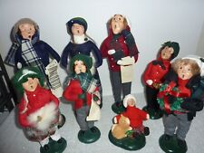 Lot of 8 Vintage Christmas Byers Choice Figurines 1990s Carolers picture