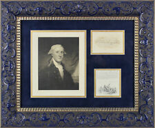George Washington Authentic Signed 1.4x3.5 Framed Cut Signature BAS #A78926 picture