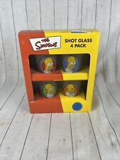 2000 SIMPSONS HOMER SIMPSON SHOT GLASSES SHOT GLASS 4 PACK FOX DOWNPACE READ picture