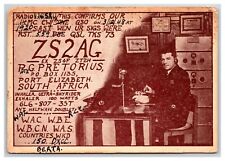 QSL  1948 South Africa Antarctica   radio card   ZS2AG to OAKLAND CA picture