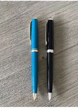 2 Montblanc Generation Turquoise & Gold & Onyx Black Ballpoint Pen picture