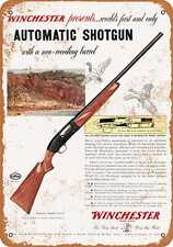 Metal Sign - 1954 Winchester World's First Automatic Shotgun - Vintage picture