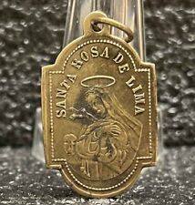 Spain Saint Thomas Aquinas - Saint Rose of Lima circa 1880´ Antique bronze medal picture