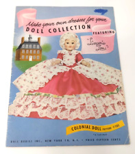 Colonial Doll Pattern 101 Lingerie Lou Sales Book  Doll Bodies 1952 picture