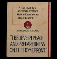 Vtg Patriotic Home Front Caricature Card Major B.V.D Alonzo Rare Ephemera  picture