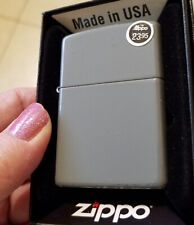 ZIPPO 49452 Flat Grey Plain NEW in Box Full Size Windproof Lighter picture
