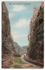 Antique Postcard Royal Gorge Colorado CO Looking West DB ca 1907-1911 Posted picture