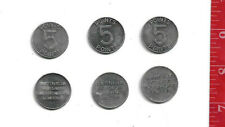 Vintage Lot six 5 point tokens Henry's playland Scotty's Point Pleasant N.J. picture