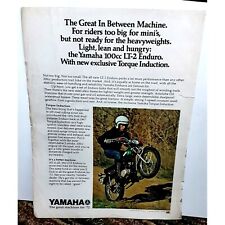 Vintage 1972 Yamaha Motorcycle Enduro Ad Original picture