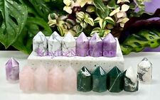 Wholesale Lot 16 Pcs 1” Natural Mix Crystal Mini Obelisk Tower Point  Healing picture