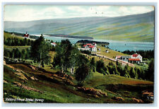 c1910 Valdres From Slidre Norway Mountains Buildings Greenery Scene Postcard picture