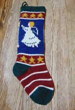 Vintage Christmas Cove Designs Flying Angel Stocking Hand Knit  Wool  20