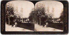 Argentina.Argentina.Rosario.Square and Cathedral.Plaza & .Stereoview.Stereo Photo picture