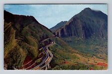Oahu HI-Hawaii, Entrance to Pali Tunnel, Antique Vintage c1964 Postcard picture