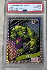 2021 UD Marvel Annual Hulk #B6 Backscatters PSA 10 Sticker picture