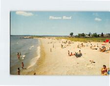 Postcard People Enjoying the Beach Pleasure Beach Waterford Connecticut USA picture