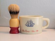 Old Spice Glass Shaving Mug Ship Recovery Ship Grand Turk Shulton Ever Ready 150 picture