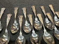 U.S.NAVY KINGS PATTERN FOULED ANCHOR SPOONS SILVERPLATE LOT OF 12 DEMITASSE picture