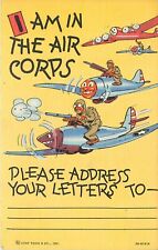 Postcard 1940s Ray Walters Air Corps Military comic humor Teich linen TR24-1360 picture