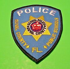 DUVAL COUNTY  FLORIDA  ( BLACK BORDER )  PUBLIC SCHOOLS  POLICE PATCH  4 1/2