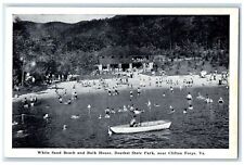 c1960s White Sand Beach And Bath House Canoeing Clifton Forge Virginia Postcard picture