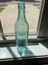 Vintage Embossed GREAT RADIUM SPRING WATER CO Bottle PITTSFIELD MASS. MA Blue picture