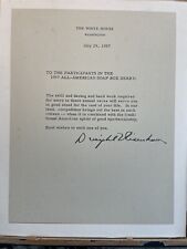 SIGNED President Dwight D. Eisenhower Letter from July, 1957 picture