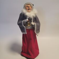 Vintage Byers Choice Carolers 1990 Caroler Woman Holding Bell Red Dress picture