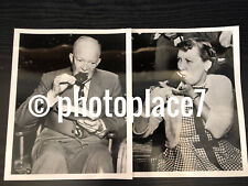 2 RARE Vintage original President Dwight Eisenhower Mamie Ice Cream Bars Photos picture